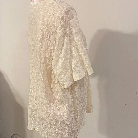 Venezia Clothing Co Elegant Cream Lace Women's Top Size 22/24 Pre-Loved elegance - Picture 4 of 9